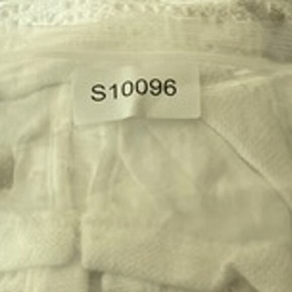 LOFT Womens Blouse White Crochet Sleeveless Cotton Blend Large - Picture 12 of 12